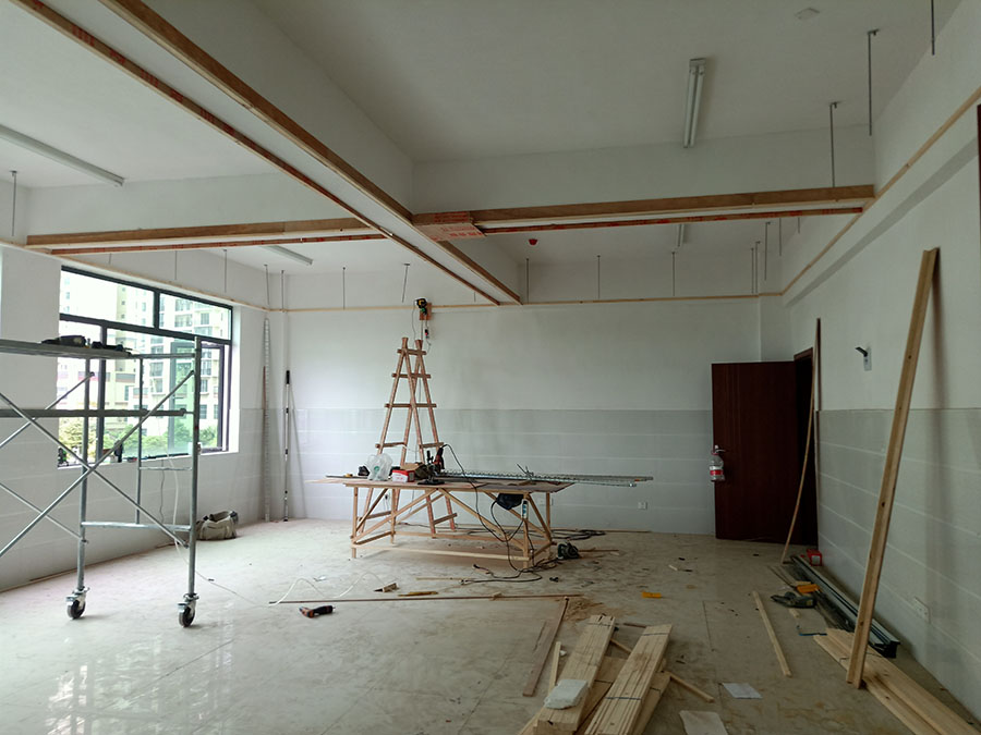 观十小基建施工现场